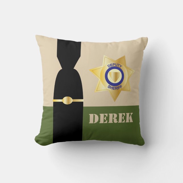 Deputy Sheriff Badge Police Uniform Cushion (Front)