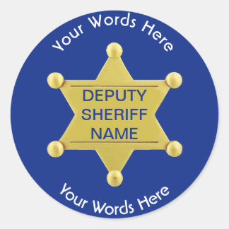 Deputy Sheriff Custom Blue Sticker
