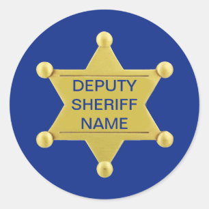 Deputy Sheriff Custon Classic Round Sticker