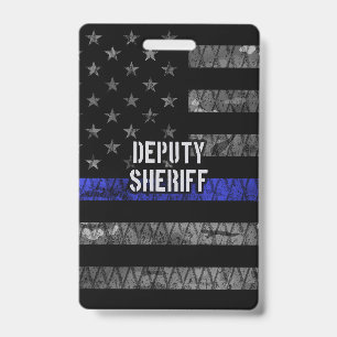 Deputy Sheriff Distressed Flag ID Badge