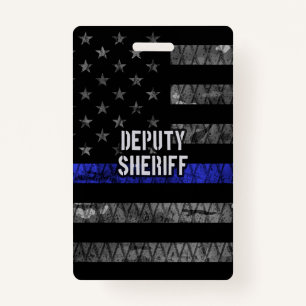 Deputy Sheriff Distressed Flag ID Badge