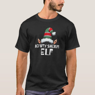 Deputy Sheriff Elf Christmas Holidays Xmas Elves T-Shirt
