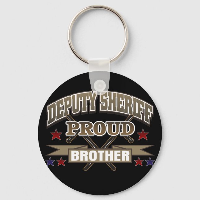Deputy Sheriff Proud Brother Key Ring (Front)