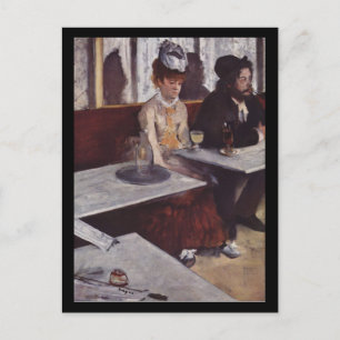 Der Absinth. Degas, Edgar Germain Hilaire Postcard