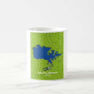 Der chantecoq France lake map Coffee Mug