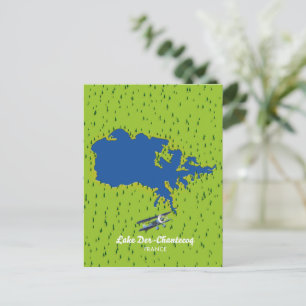 Der chantecoq France lake map Postcard