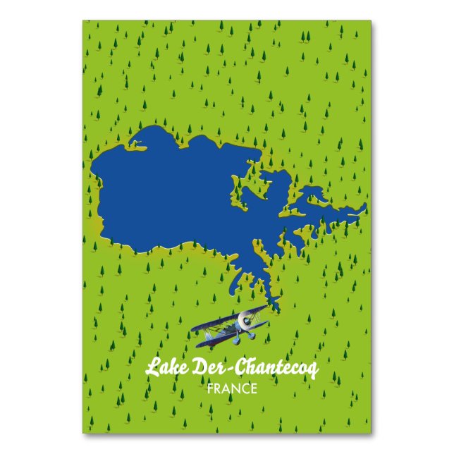 Der chantecoq France lake map Table Number (Front)