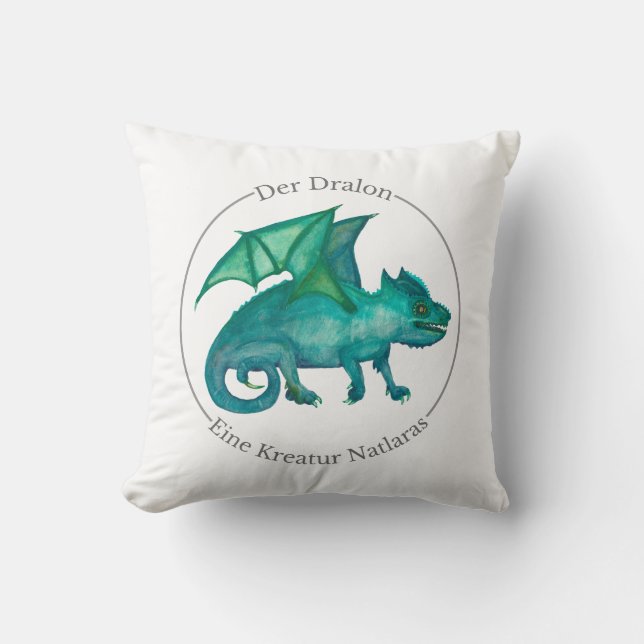 Der Dralon - eine Kreatur Natlaras Cushion (Front)