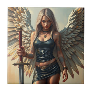 Der Engel des Kriegers Ceramic Tile