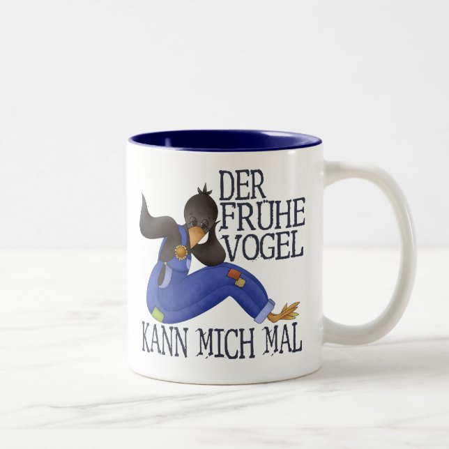 Der Frühe Vogel Two-Tone Coffee Mug (Right)