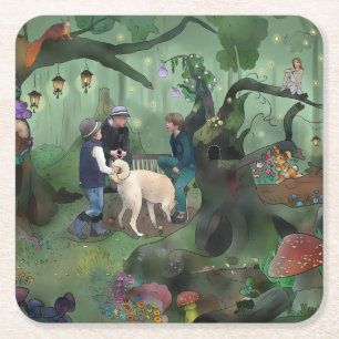 Der geheime Ort Rechteckiger Pappuntersetzer Square Paper Coaster