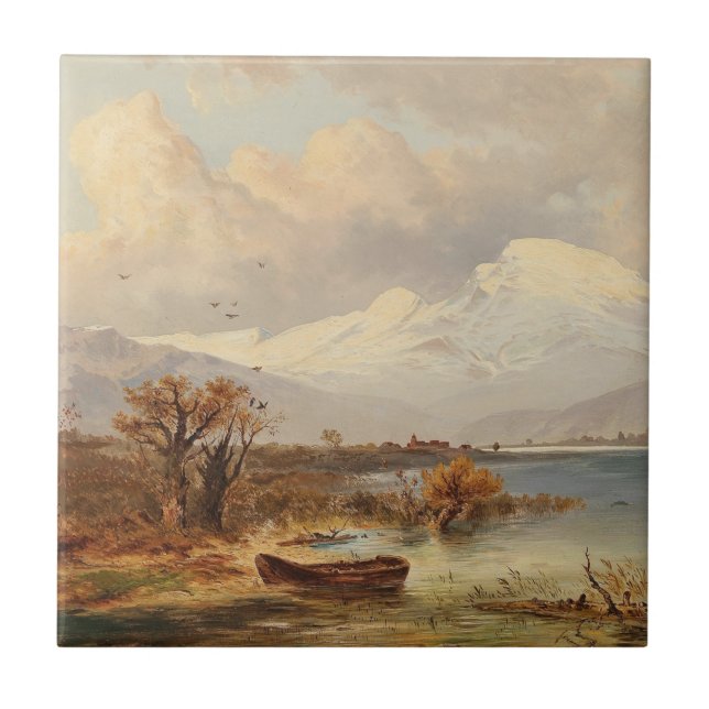 Der Haider See – Emil Barbarini Ceramic Tile (Front)