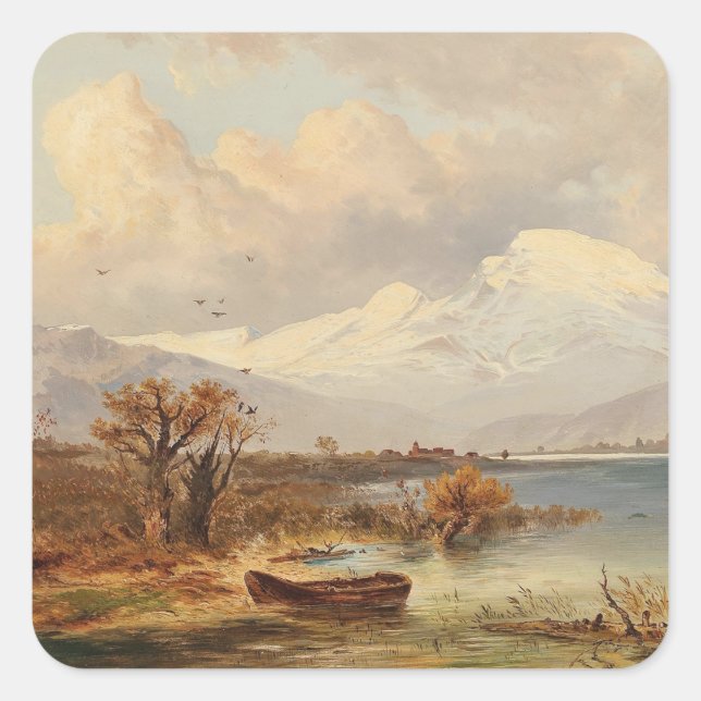 Der Haider See – Emil Barbarini Square Sticker (Front)
