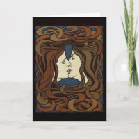 Der Kuss - Art Card (with quotation)