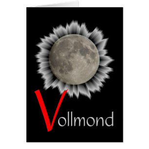 Der Mond, la lune, la luna, the moon Grusskarte