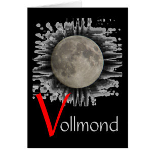 Der Mond, la lune, la luna, the moon Grusskarte