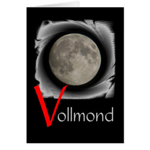 Der Mond, la lune, la luna, the moon Grusskarte
