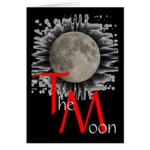 Der Mond, la lune, la luna, the moon Grusskarte