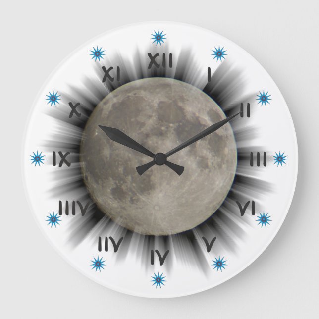 Der Mond, la lune, la luna, the moon Uhr Large Clock (Front)