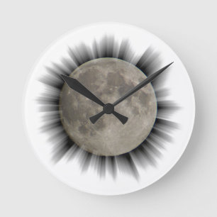 Der Mond, la lune, la luna, the moon Uhr Round Clock