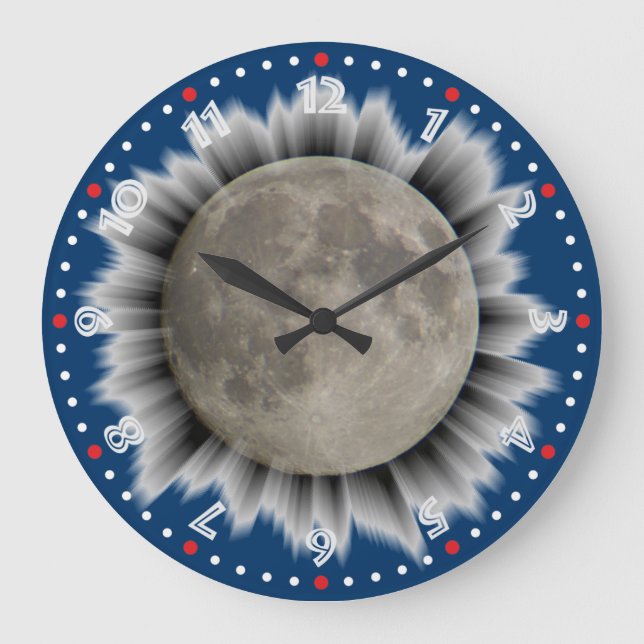 Der Mond, the Moon, the Moon Uhr Large Clock (Front)