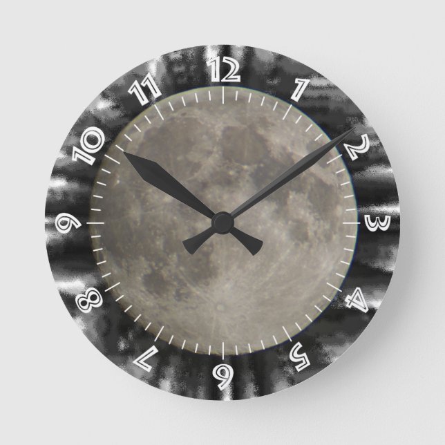 Der Mond, the Moon, the Moon Uhr Round Clock (Front)
