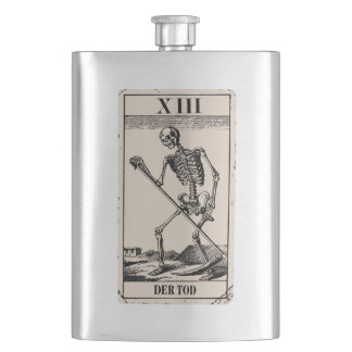 Der Tod / Death Tarot Card Hip Flask