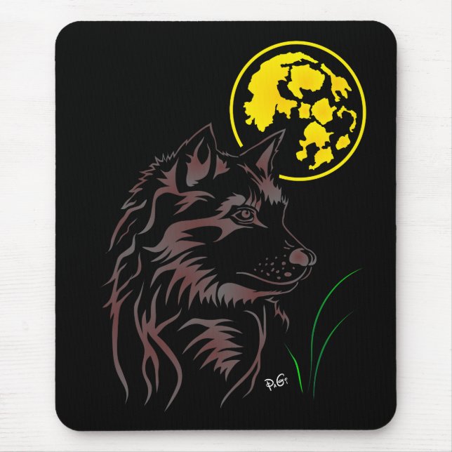 Der träumende junge Wolf Mauspad Mouse Pad (Front)
