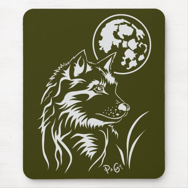 Der träumende junge Wolf Mauspad Mouse Pad (Front)