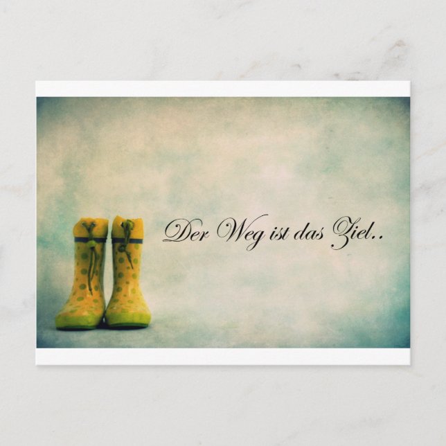 Der Weg ist das Ziel.. Postcard (Front)