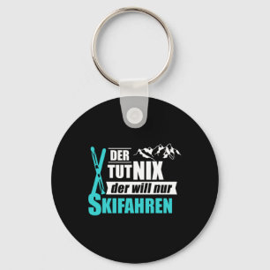 Der Will Nur Skiing Ski Winter Sports Gift Key Ring