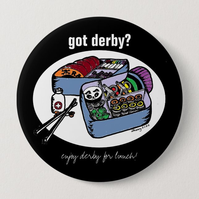 derby bento 10 cm round badge (Front)
