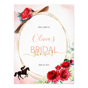 Derby Bridal Shower Welcome sign