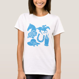 Derby Day Horse Racing Collage T-Shirt