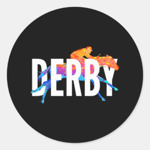 Derby Day Horse Racing Kentucky Epsom 2022 Classic Round Sticker