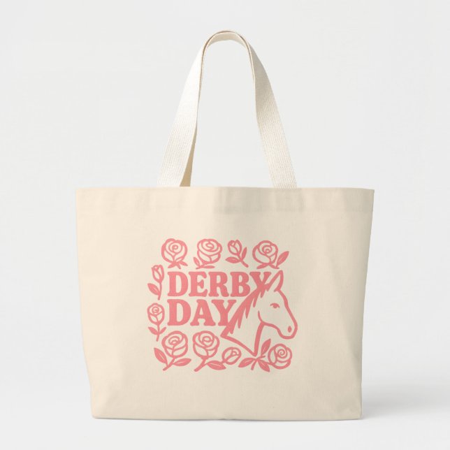 Derby Day Large Tote Bag (Front)