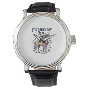 Derby Day Y’all Horse Floral Hat Watch