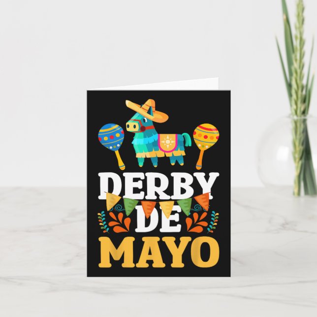 Derby De Mayo Cinco De Mayo Mexican  Card (Front)