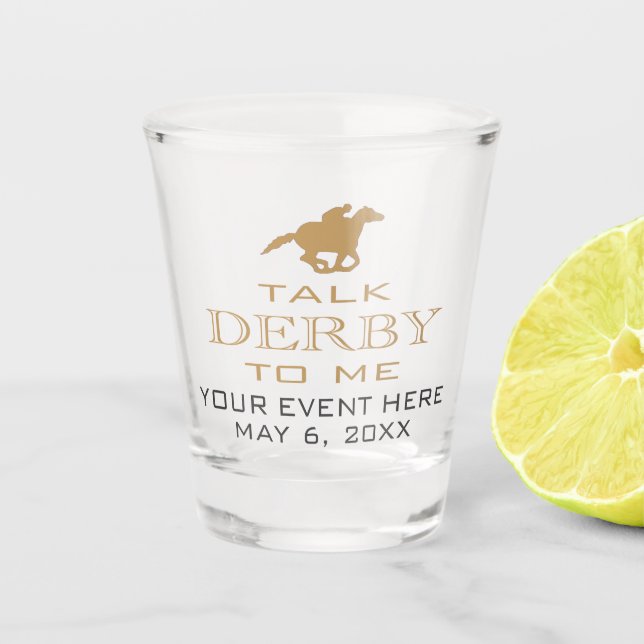 Derby Horse Race Party Custom Shot Glass (Front)