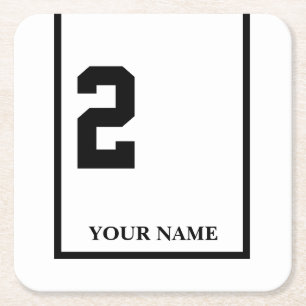 Derby Horse Race White 2 Personalised Square Paper Coaster