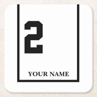 Derby Horse Race White 2 Personalised Square Paper Coaster