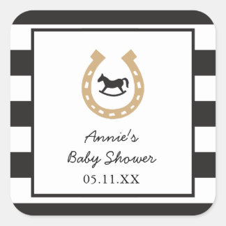 Derby Horseshoe Baby Shower Personalised Stickers