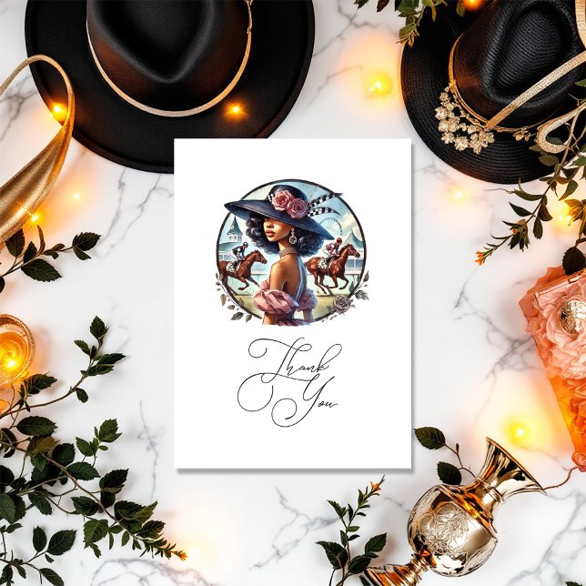 Derby-Inspired "Off to the Altar" Bridal Shower Thank You Card (Derby-Inspired "Off to the Altar" Bridal Shower Thank You Card)