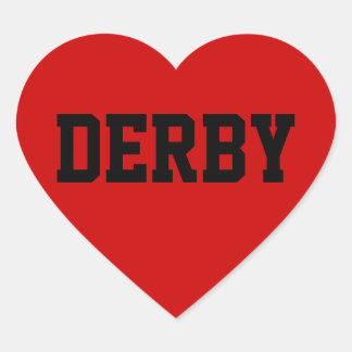 Derby Love Heart Sticker