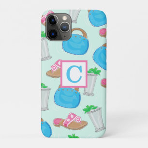 Derby Mint Julep Monogram Bag Sandals  iPhone 11 Pro Case