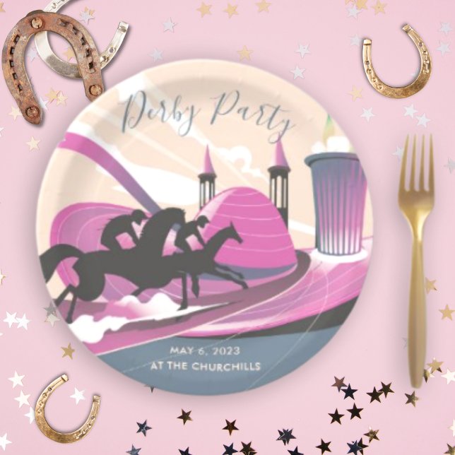 Derby Party Art Deco Paper Plate (Creator Uploaded)