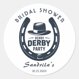 DERBY PARTY CLASSIC ROUND STICKER