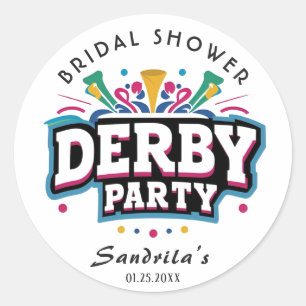DERBY PARTY CLASSIC ROUND STICKER