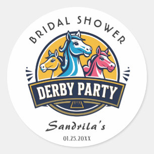 DERBY PARTY CLASSIC ROUND STICKER