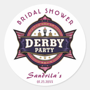 DERBY PARTY CLASSIC ROUND STICKER